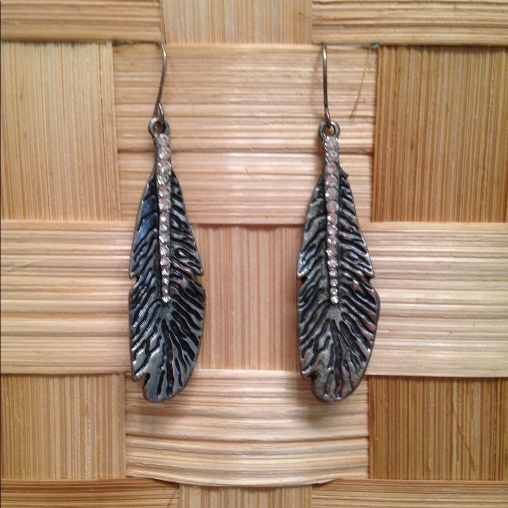 Silver Feather Earrings